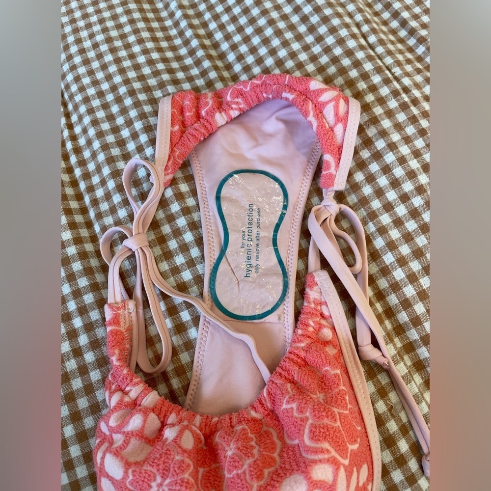 NEW Urban Outfitters Out From Under Pink and Coral High Rise Bikini Bottoms - Picture 5 of 5